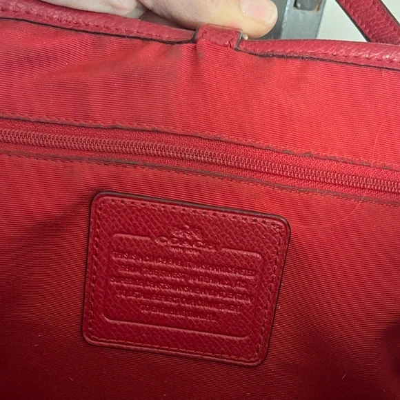Coach Cherry Red Tote Bag - Picture 5 of 8